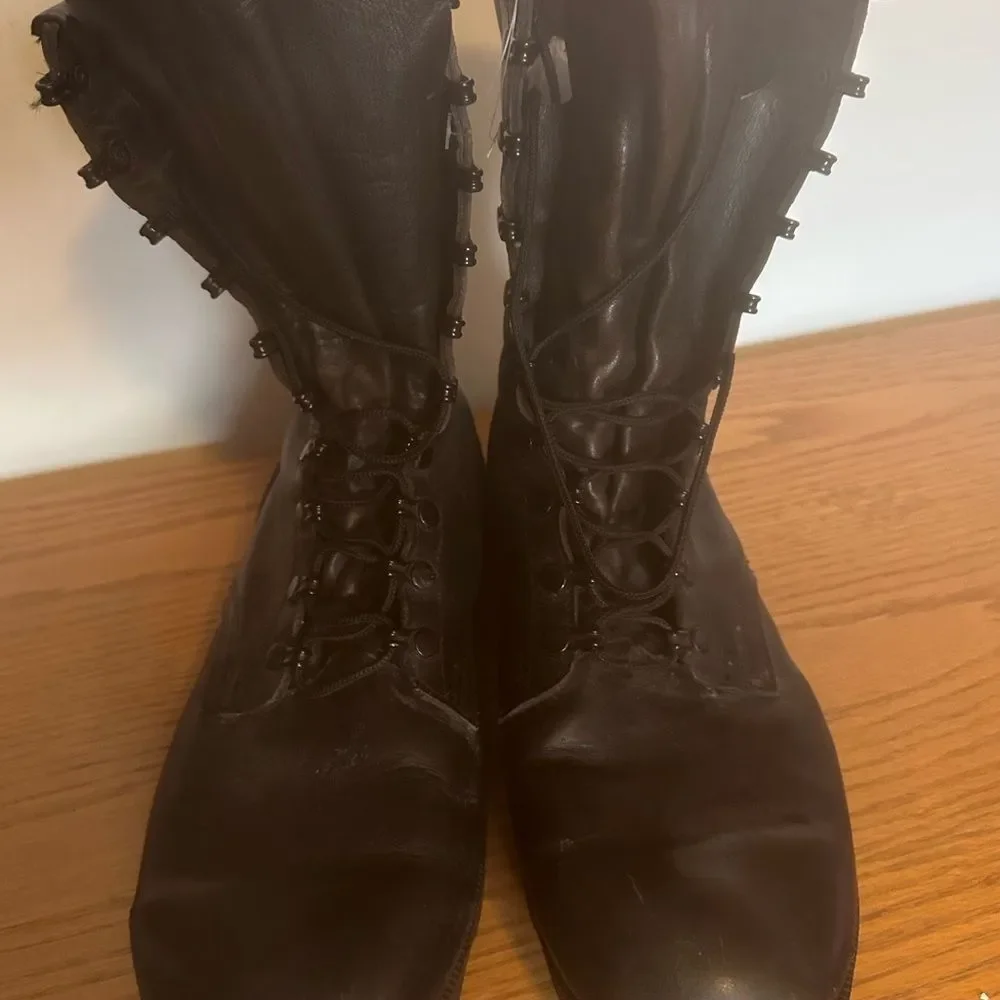 Vintage Military Men's Leather Combat Boots
